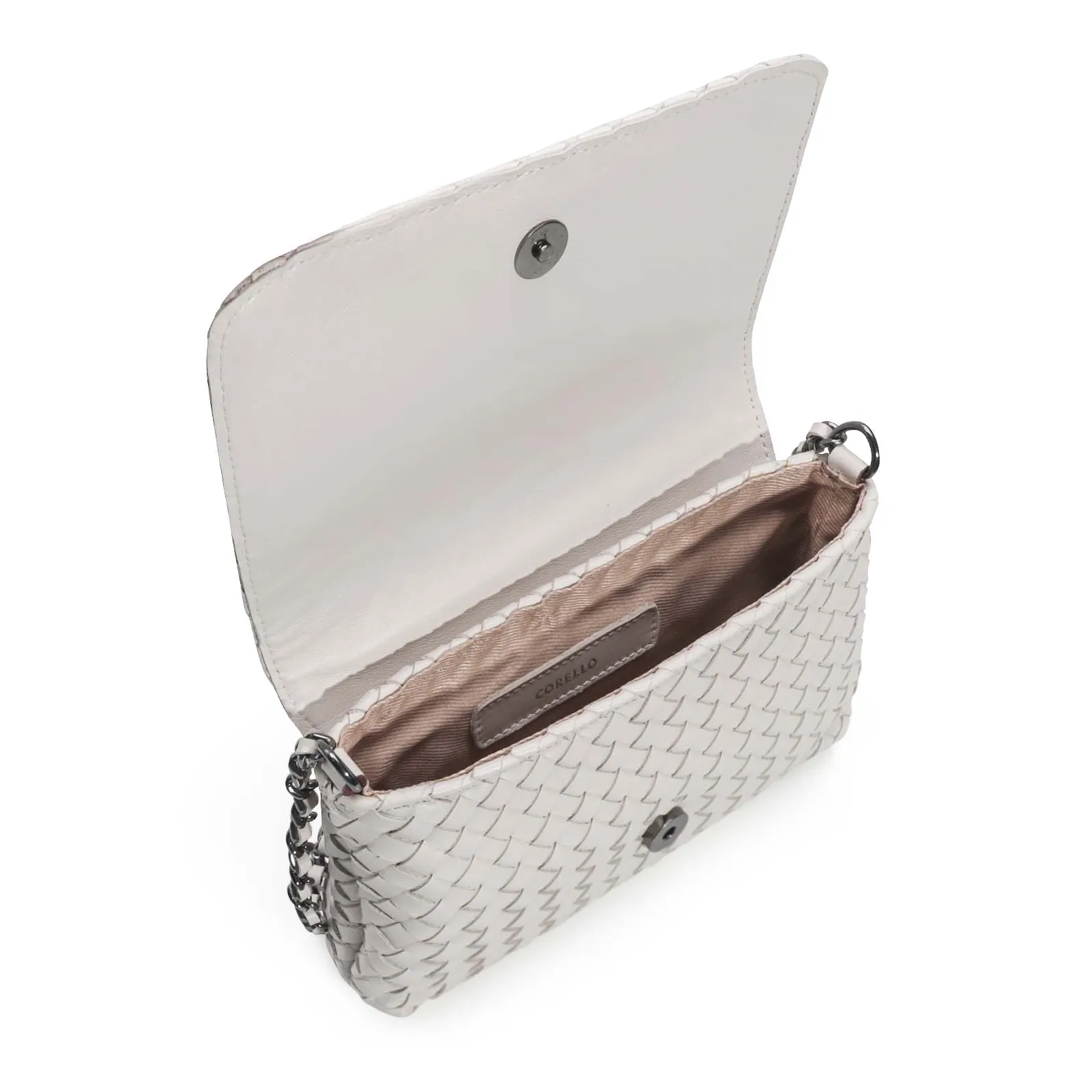 Bolsa Transversal Couro Off White