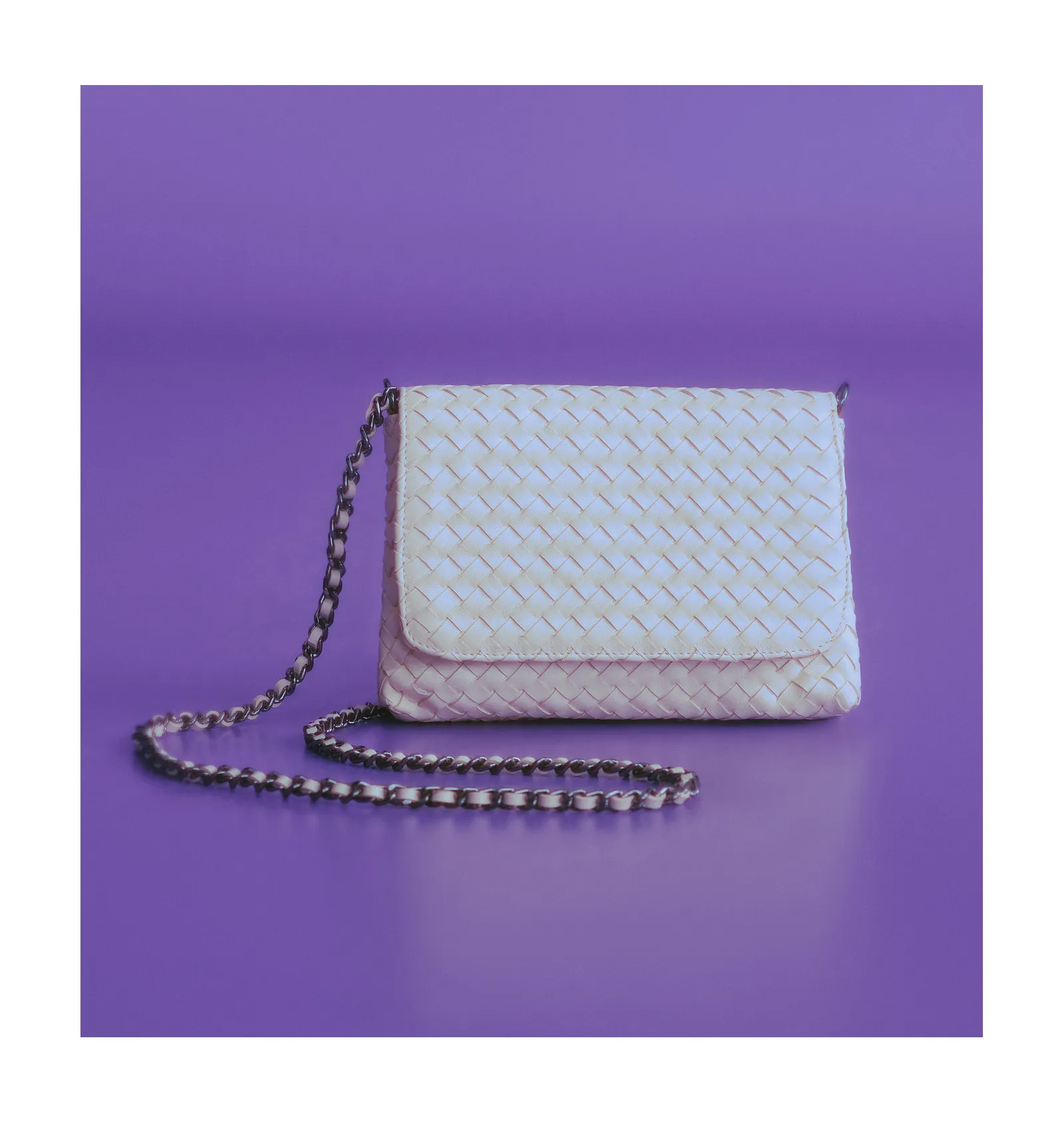 Bolsa Transversal Couro Off White