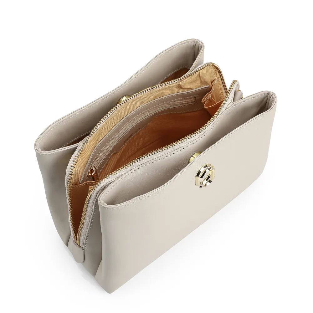 Bolsa Transversal Couro Off White - imagem 4