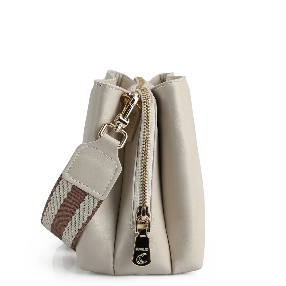 Bolsa Transversal Couro Off White - imagem 5