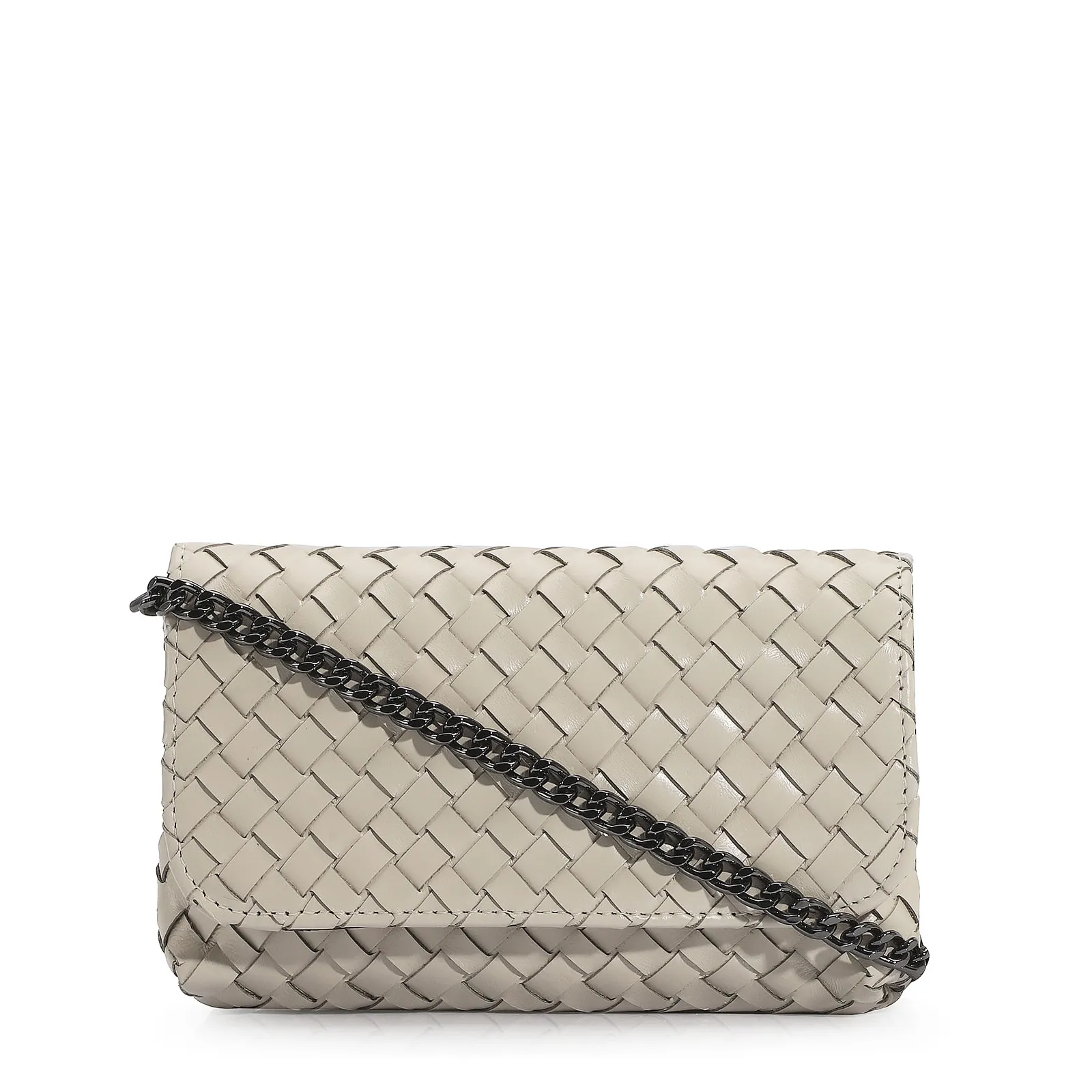Bolsa Transversal Couro Off White