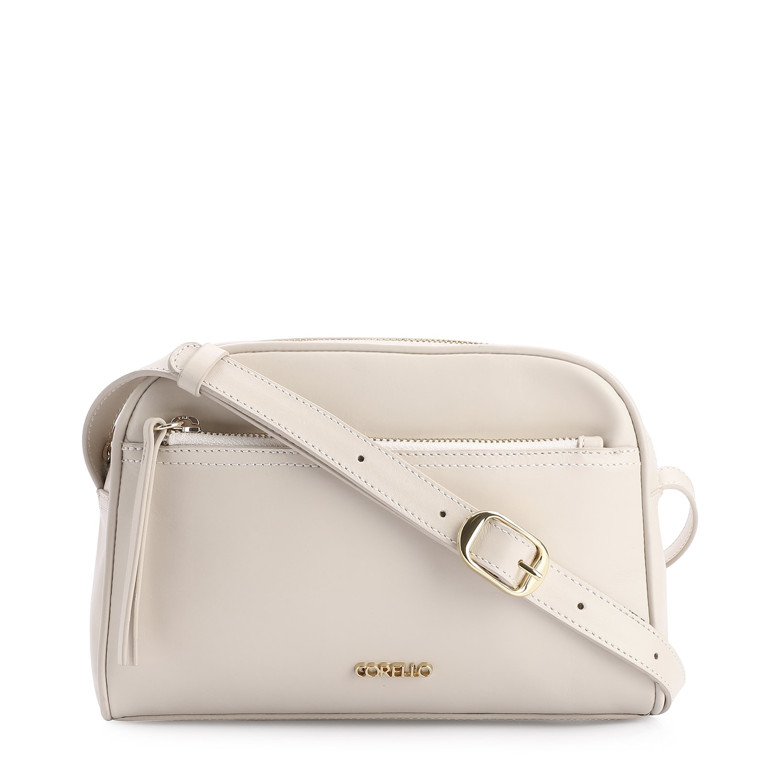 Bolsa Transversal Couro Off White