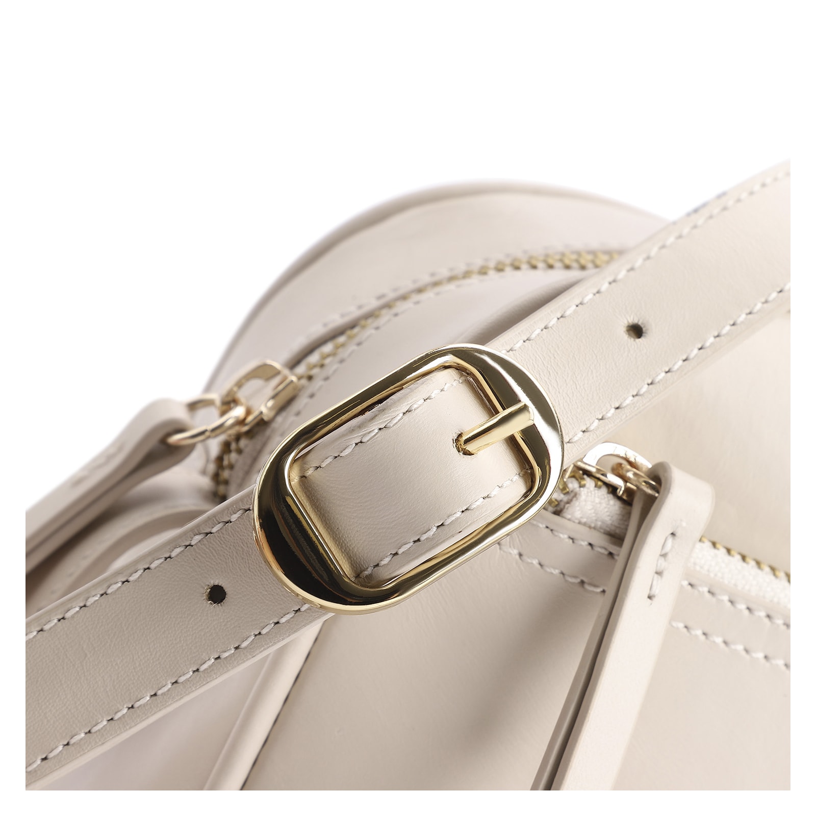 Bolsa Transversal Couro Off White