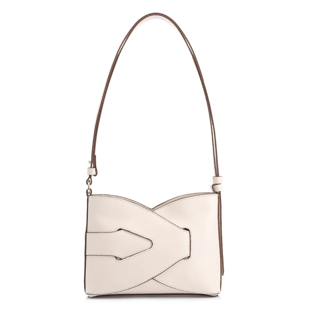 Bolsa Transversal Couro Off White