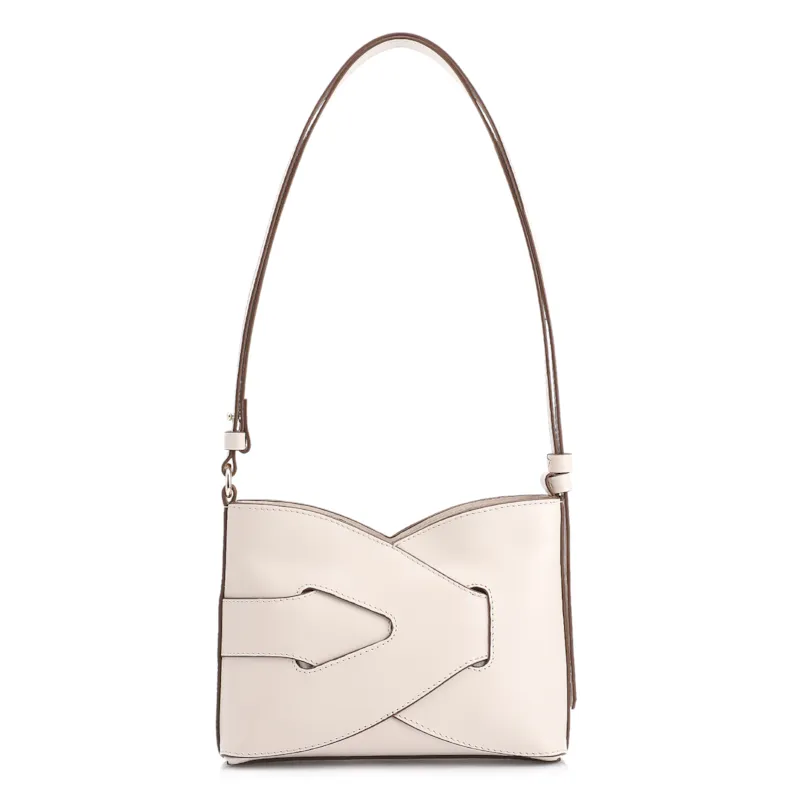 Bolsa Transversal Couro Off White
