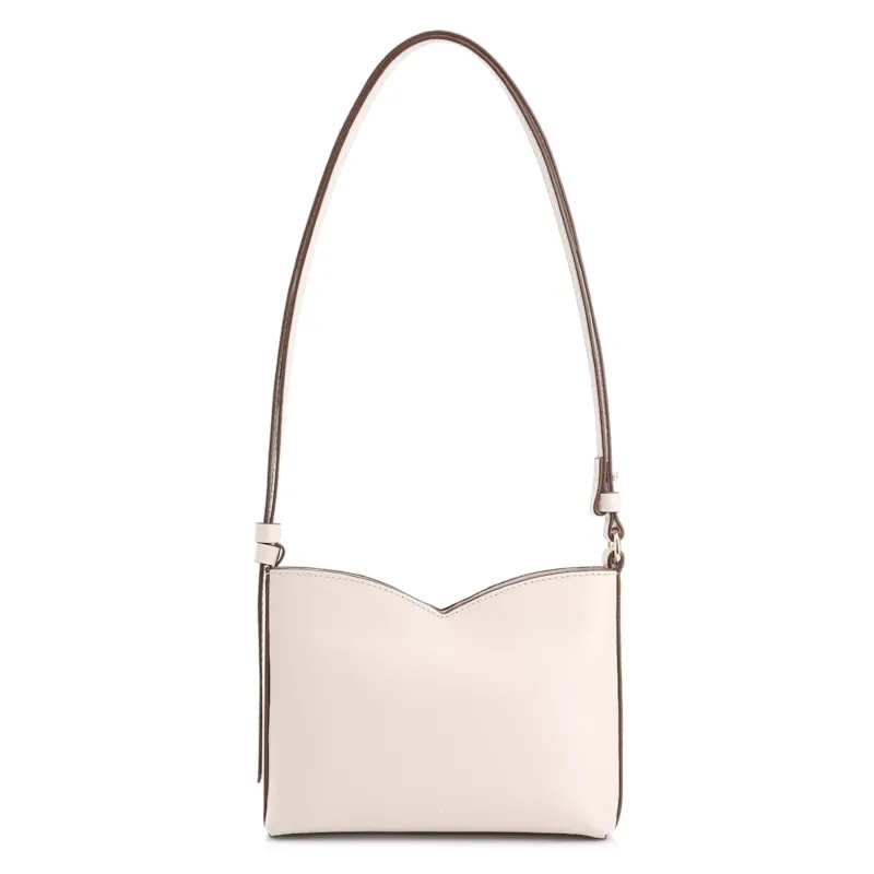 Bolsa Transversal Couro Off White - foto 3