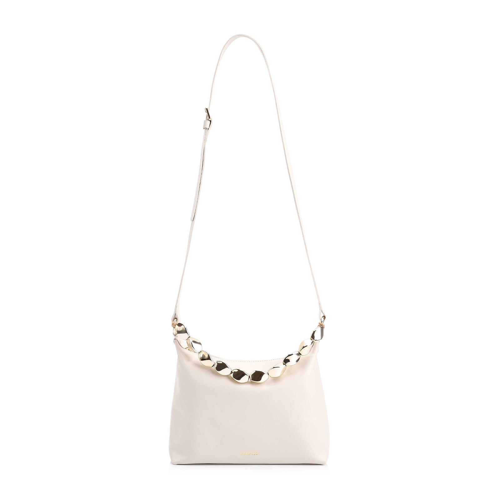 Bolsa Transversal Couro Off White