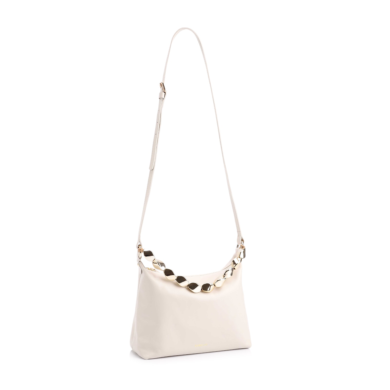 Bolsa Transversal Couro Off White