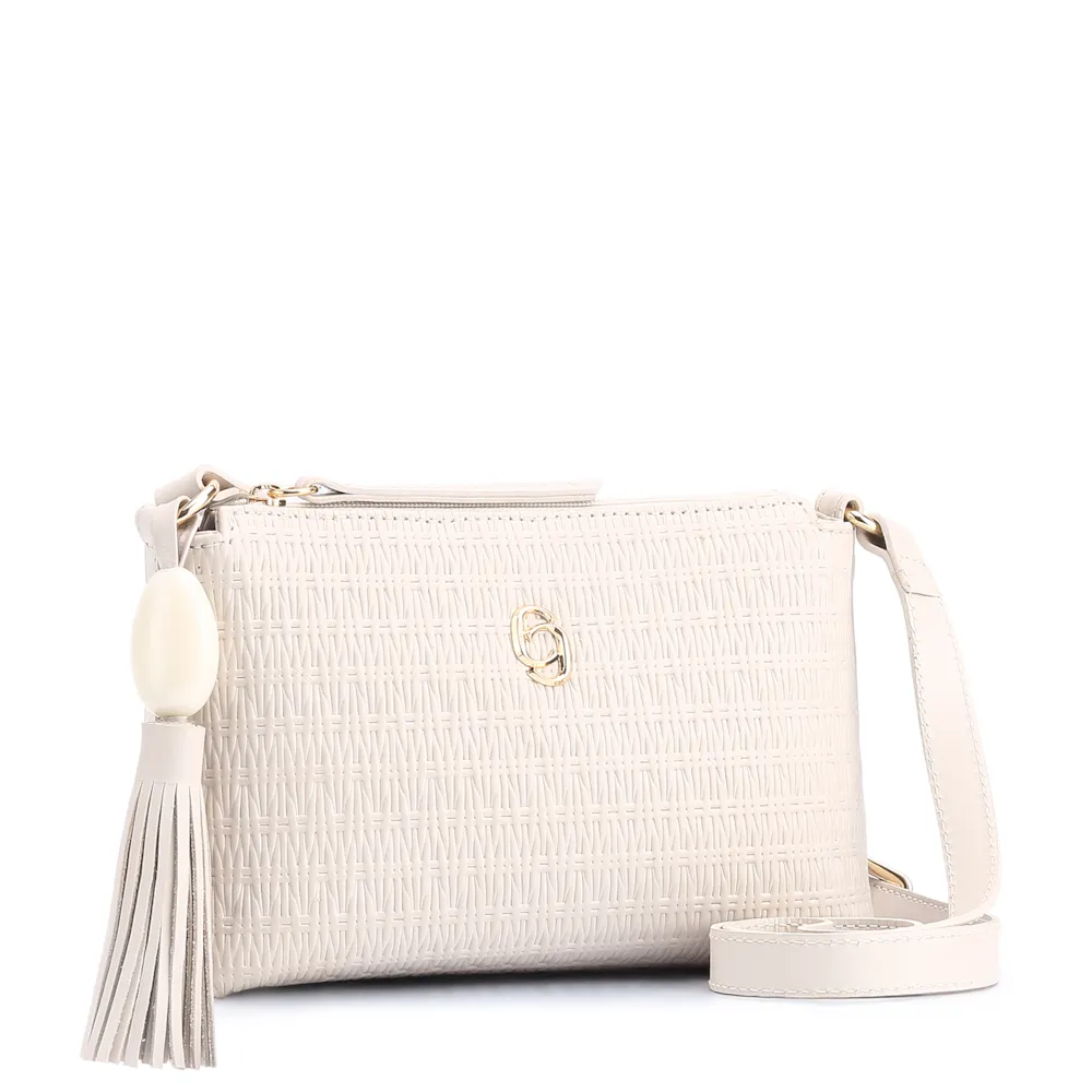 Bolsa Transversal Couro Off White - imagem 2