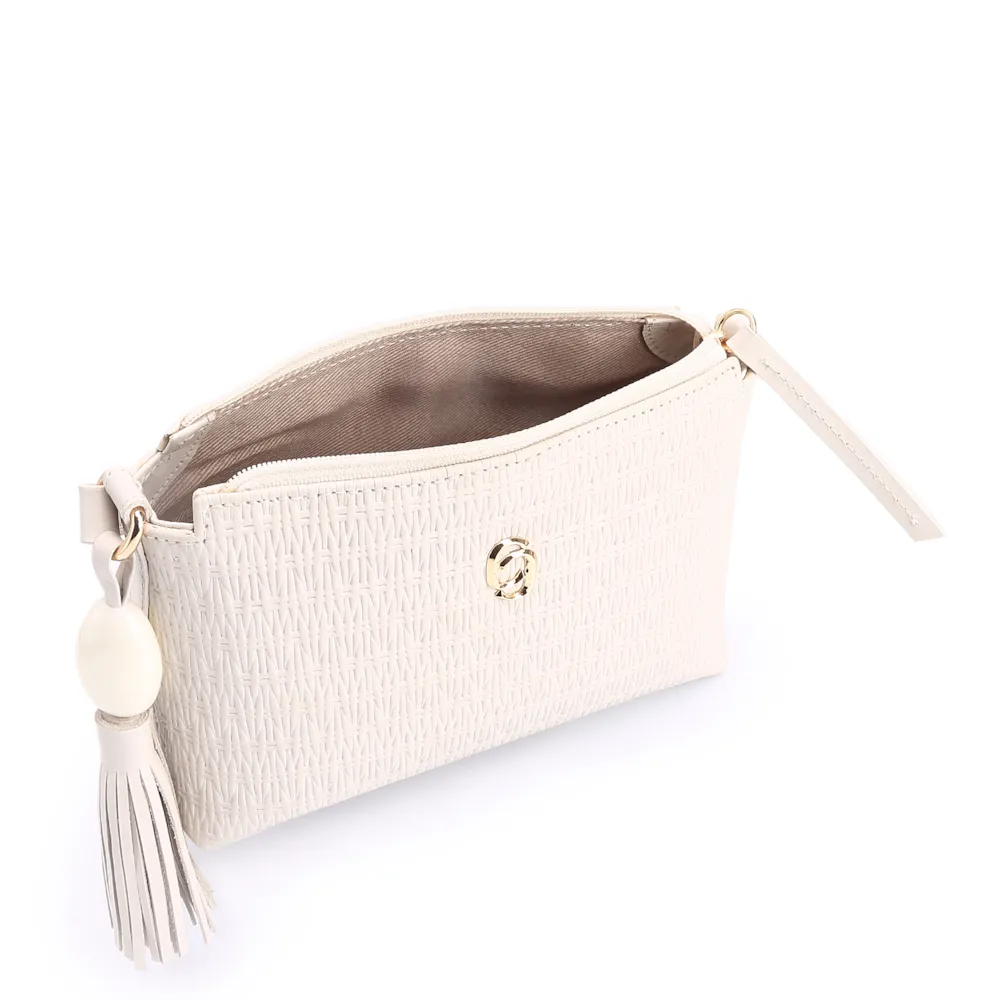 Bolsa Transversal Couro Off White - imagem 4