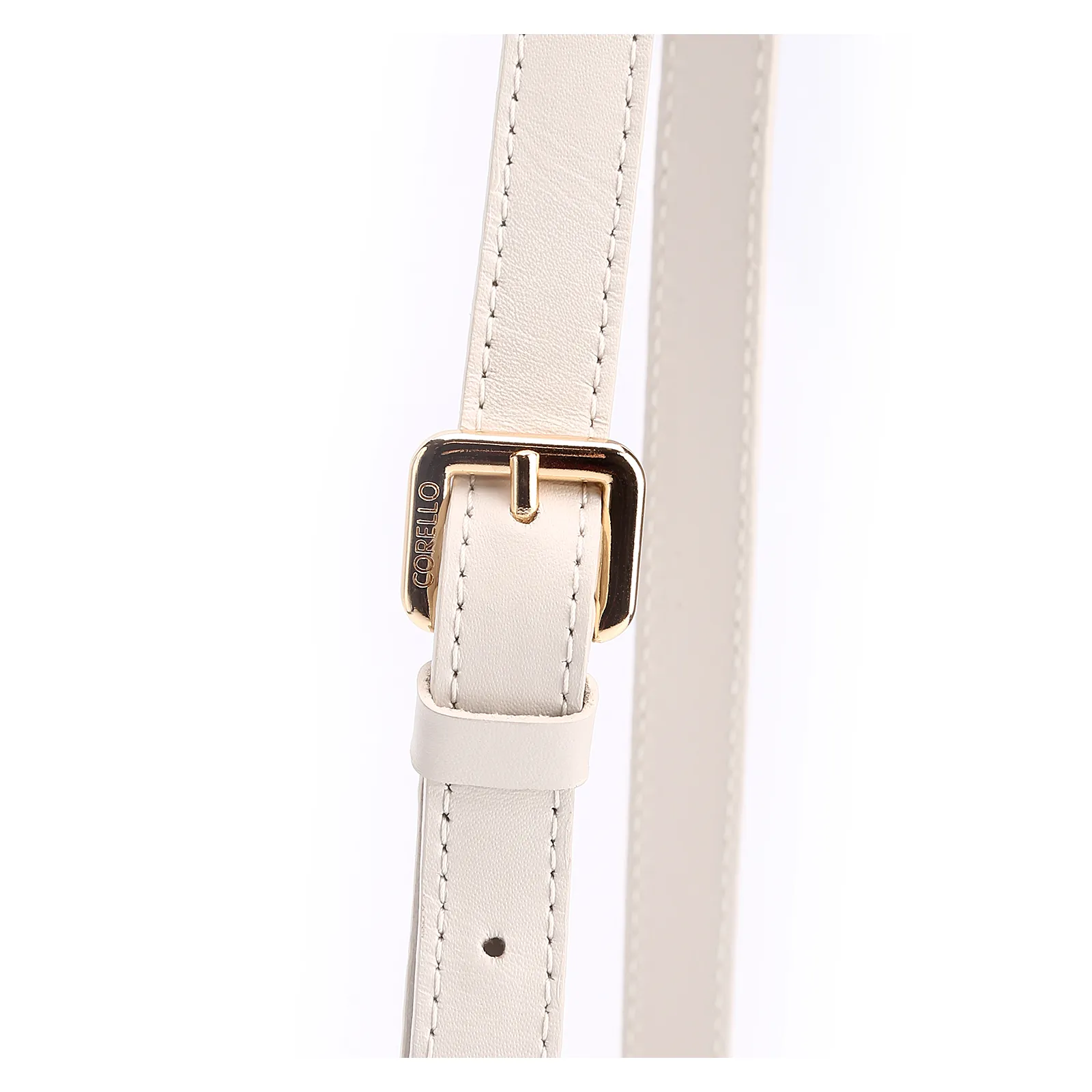 Bolsa Transversal Couro Off White