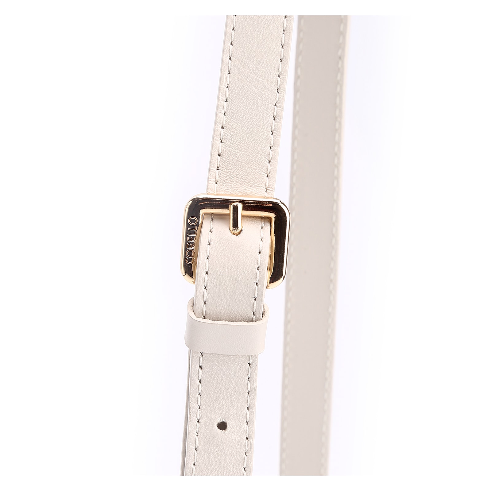 Bolsa Transversal Couro Off White