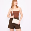 Bolsa Transversal Couro Off White - imagem 8