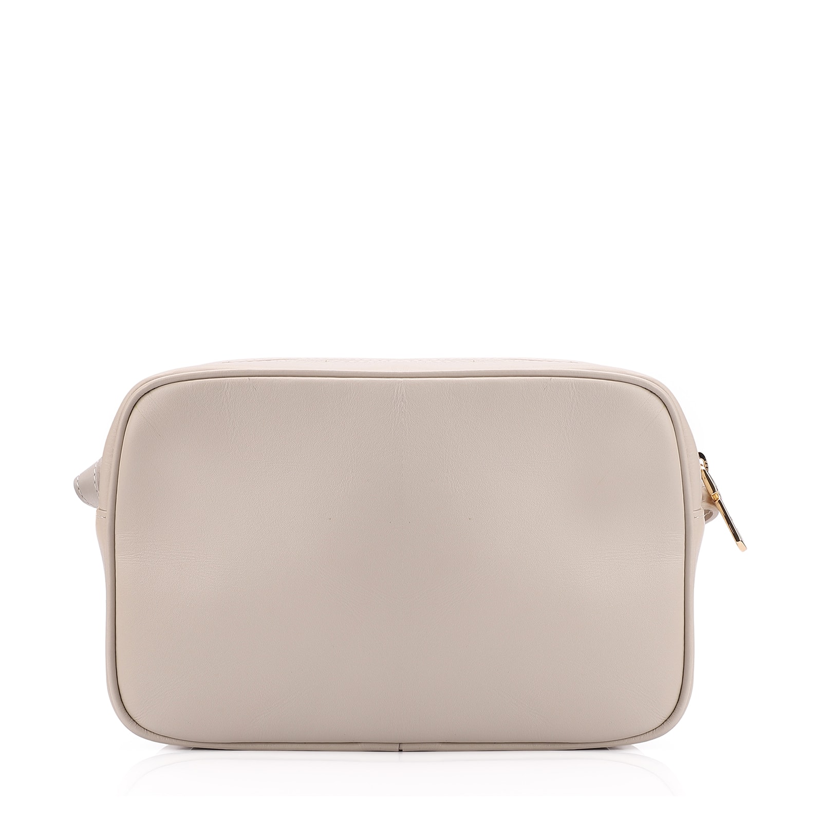 Bolsa Transversal Couro Off White/Crochet Off White