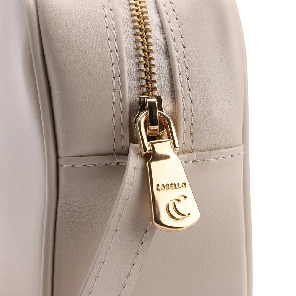 Bolsa Transversal Couro Off White/Crochet Off White - imagem 5