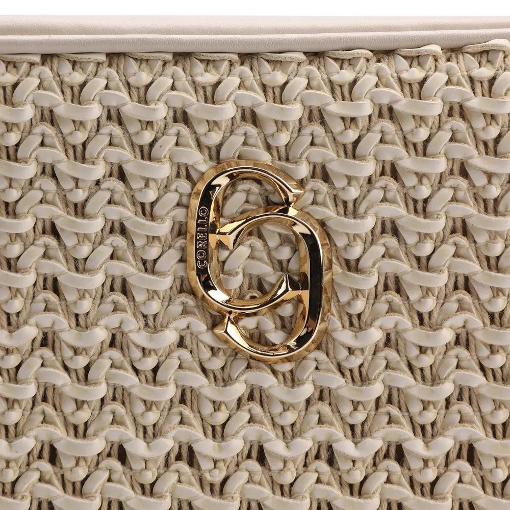 Bolsa Transversal Couro Off White/Crochet Off White - imagem 6