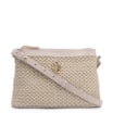 Bolsa Transversal Couro Off White/Crochet Off White - imagem 1