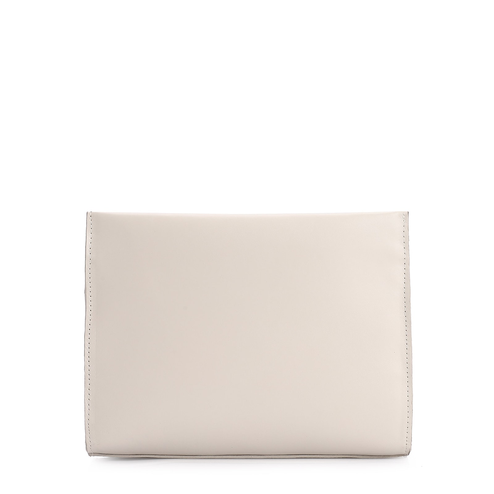 Bolsa Transversal Couro Off White/Marrom