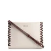 Bolsa Transversal Couro Off White/Marrom - imagem 1