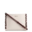 Bolsa Transversal Couro Off White/Marrom - imagem 1