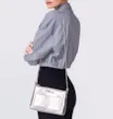 Bolsa Transversal Couro Prata - imagem 2