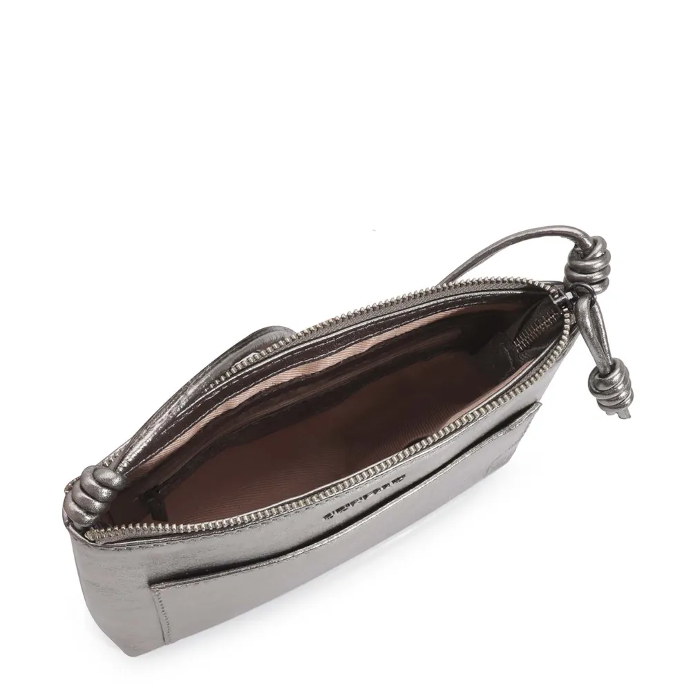 Bolsa Transversal Couro Prata - imagem 5