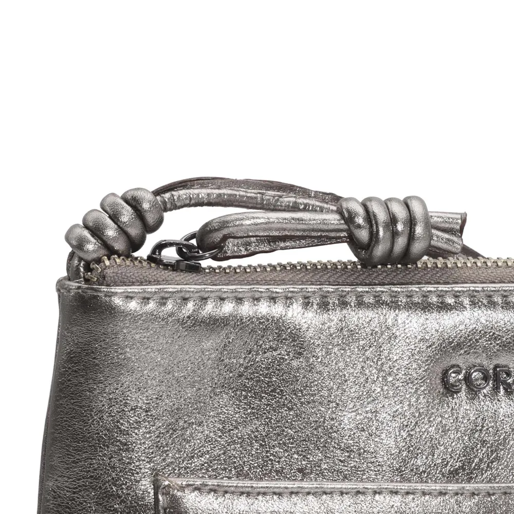 Bolsa Transversal Couro Prata - imagem 6