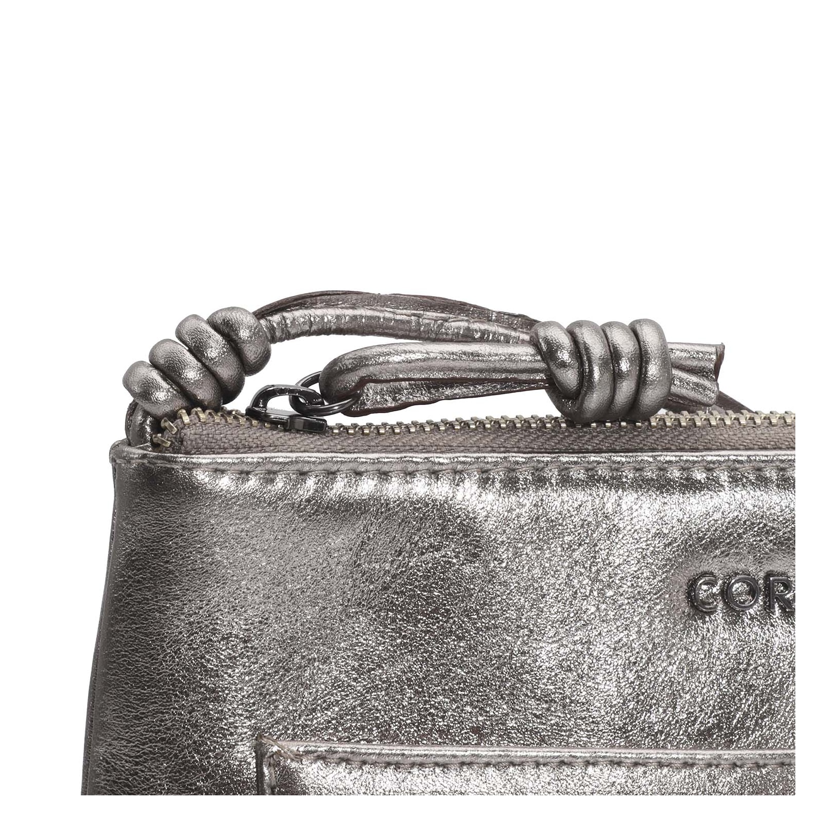 Bolsa Transversal Couro Prata