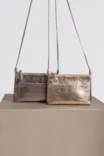 Bolsa Transversal Couro Prata - imagem 8