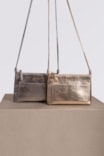 Bolsa Transversal Couro Prata - imagem 8