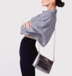 Bolsa Transversal Couro Prata - imagem 9