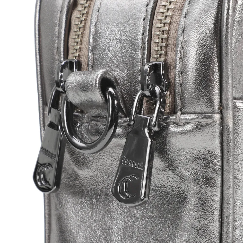 Bolsa Transversal Couro Prata - imagem 6