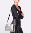 Bolsa Transversal Couro Prata - imagem 2