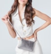Bolsa Transversal Couro Prata - imagem 2
