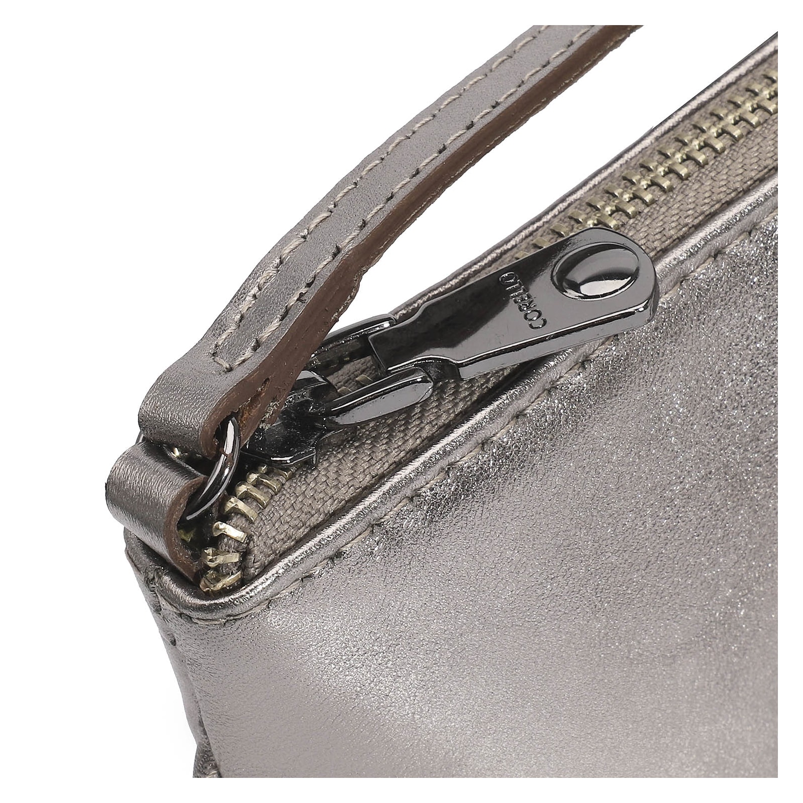 Bolsa Transversal Couro Prata