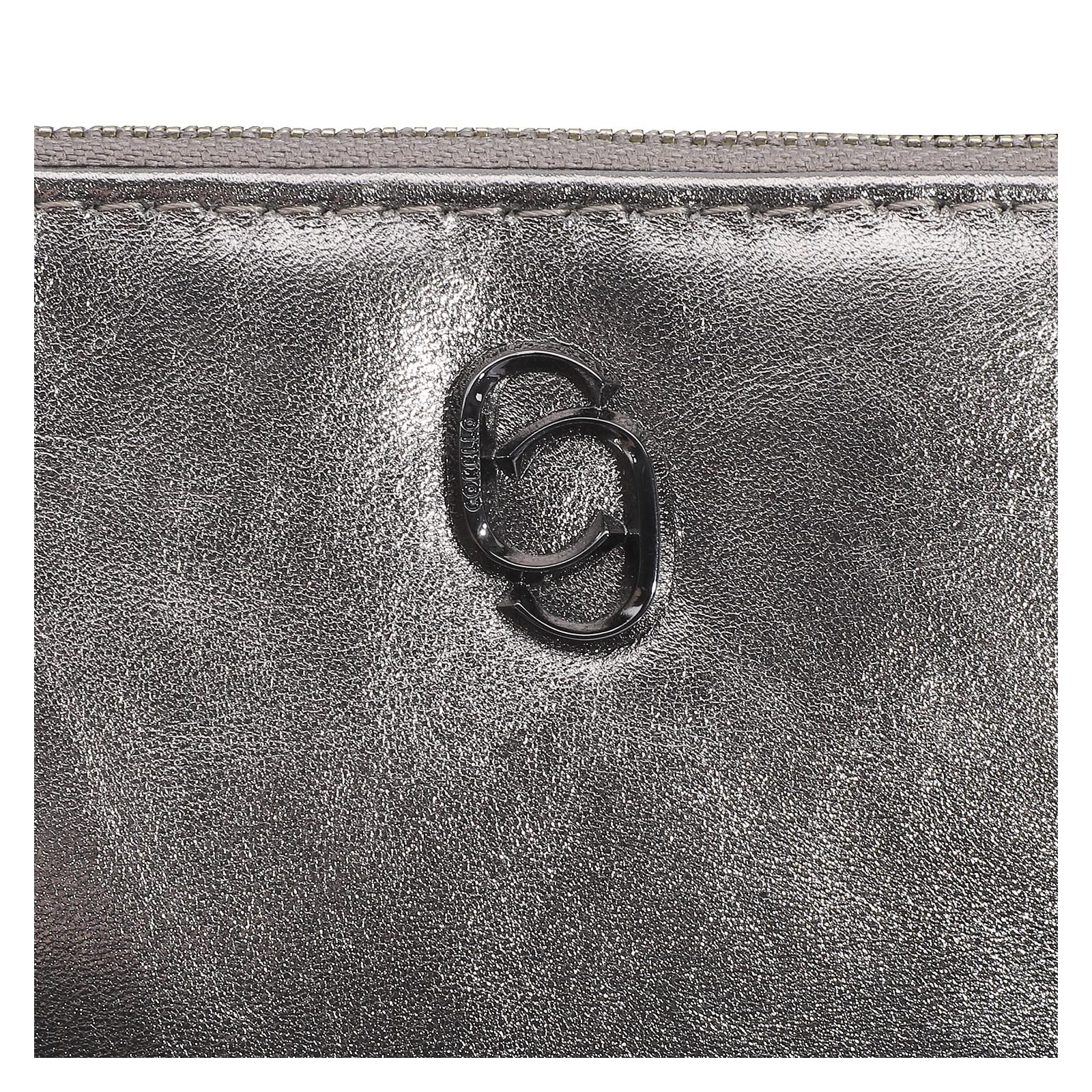 Bolsa Transversal Couro Prata