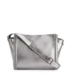 Bolsa Transversal Couro Prata - imagem 1