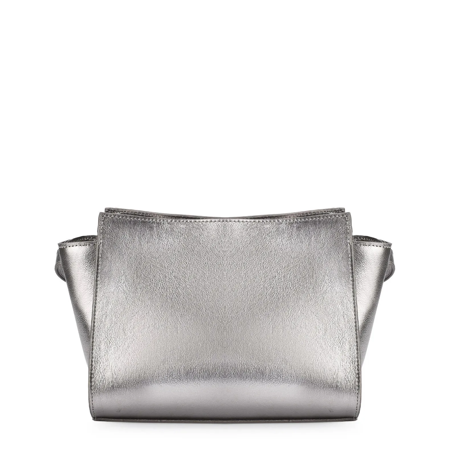 Bolsa Transversal Couro Prata