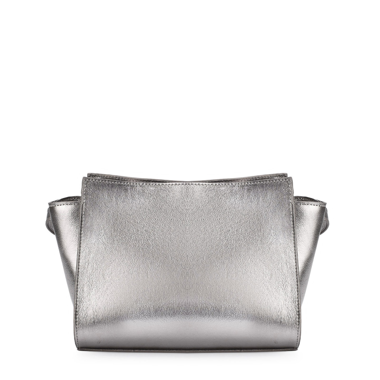 Bolsa Transversal Couro Prata