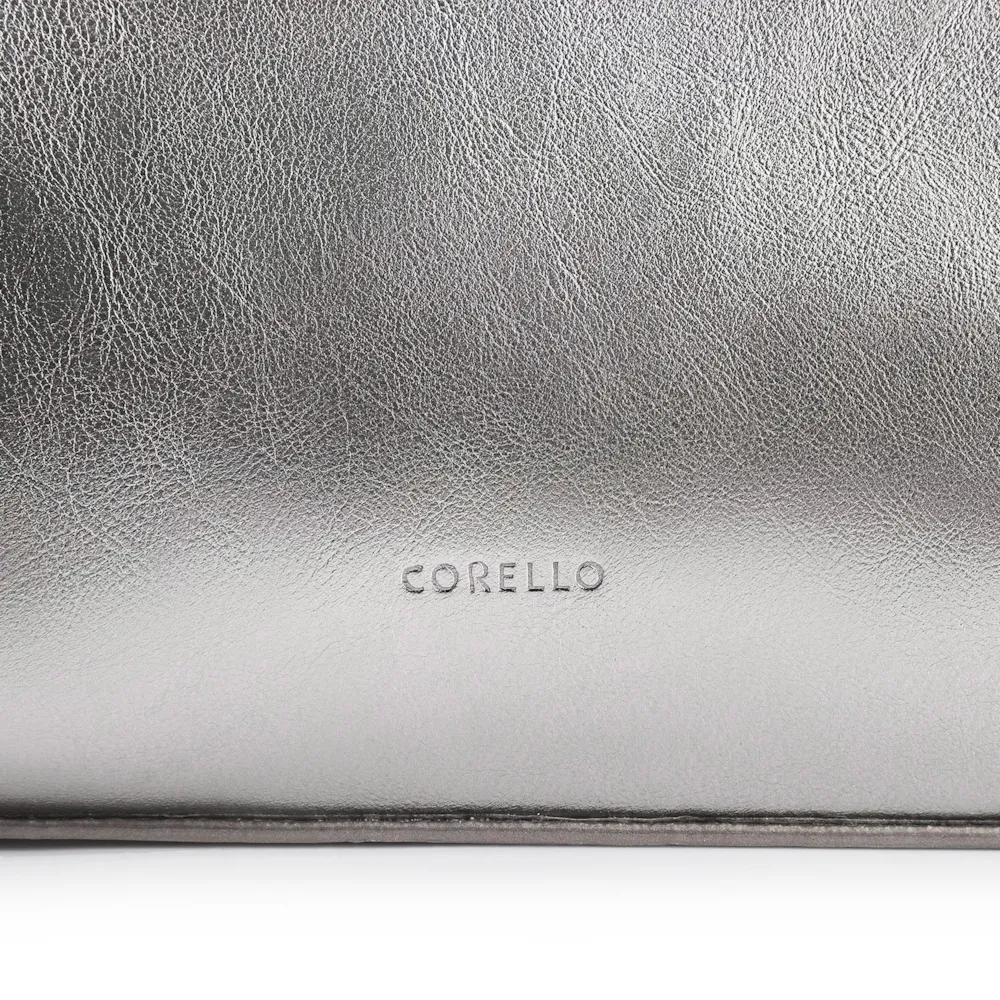 Bolsa Transversal Couro Prata - imagem 6