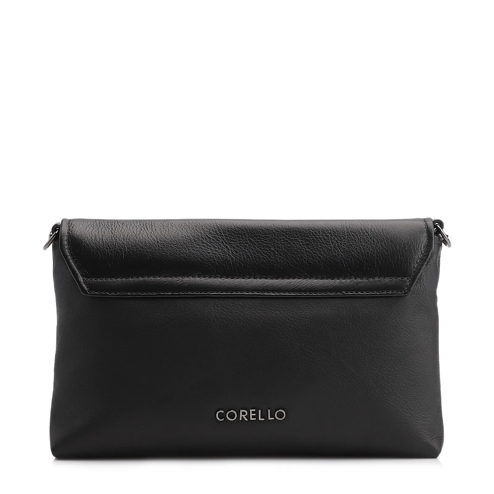  Bolsa Transversal Couro Preto