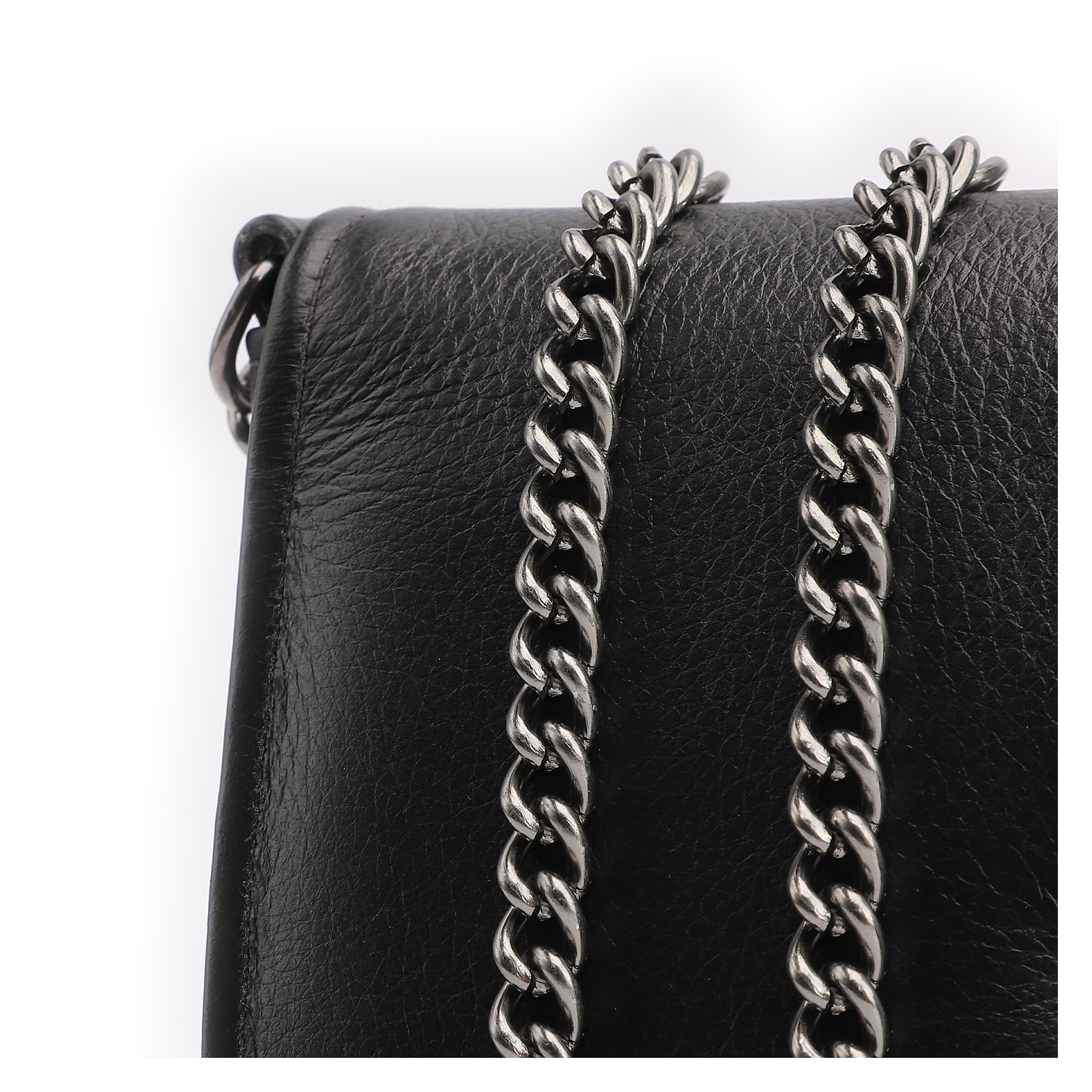 Bolsa Transversal Couro Preto