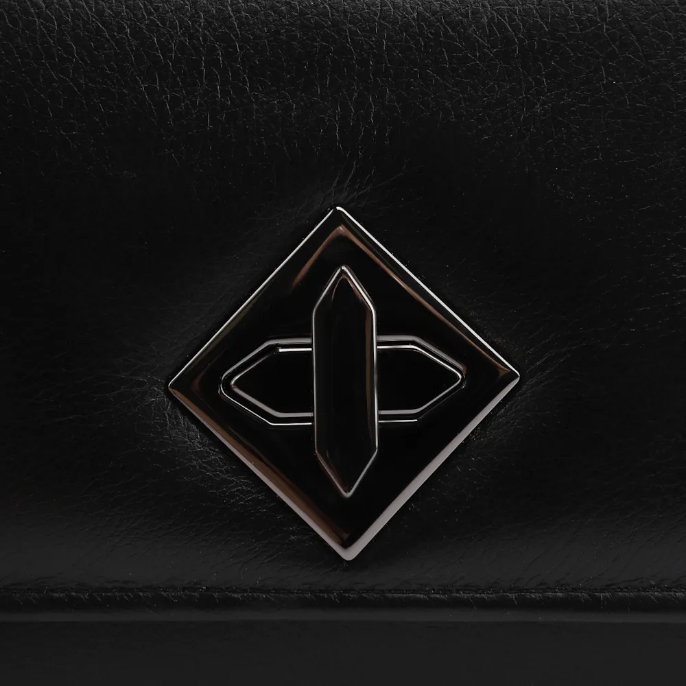  Bolsa Transversal Couro Preto - imagem 7