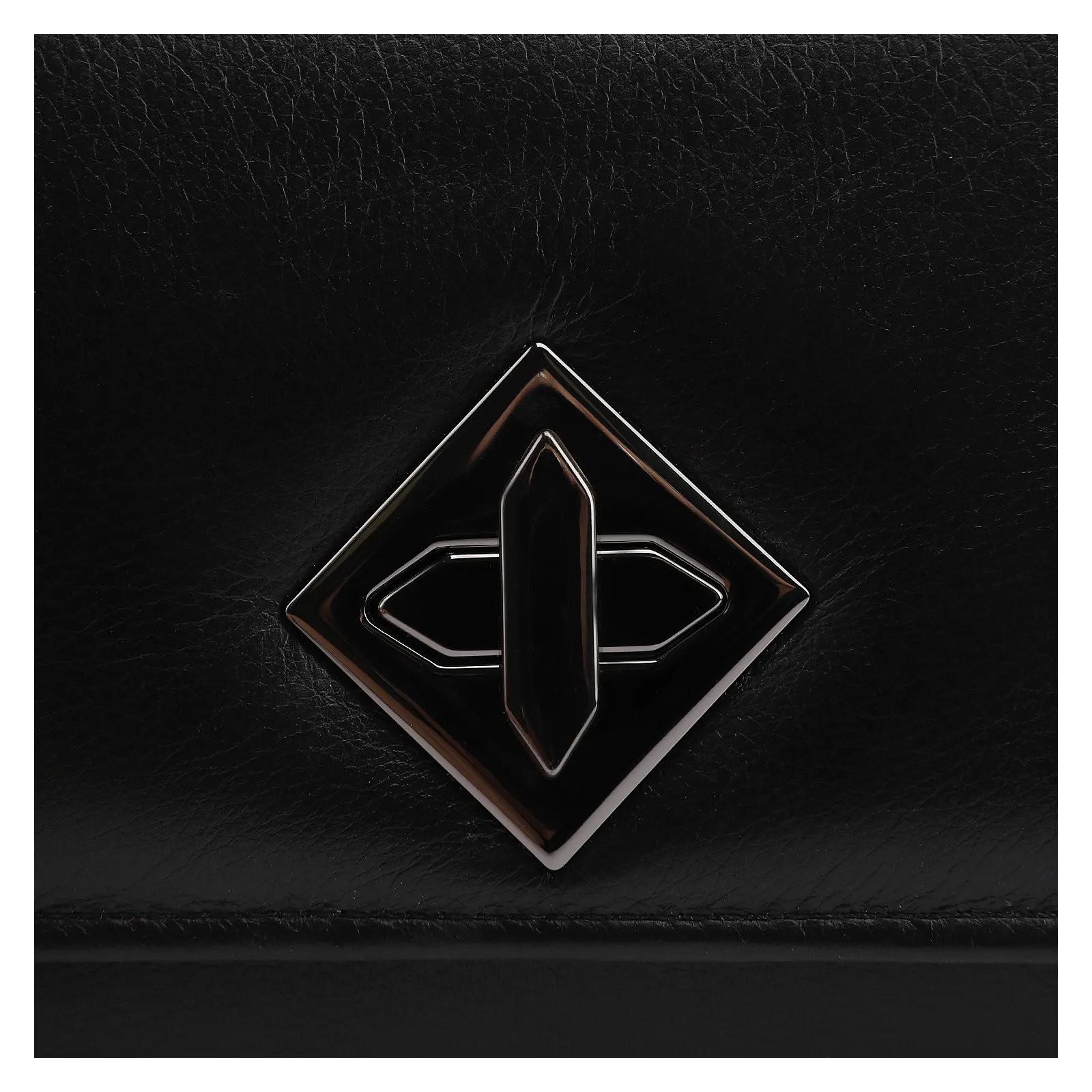  Bolsa Transversal Couro Preto