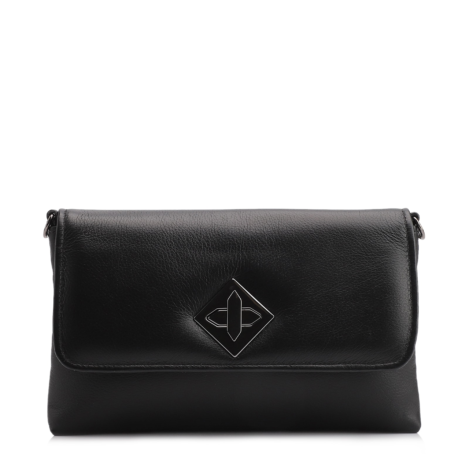 Bolsa Transversal Couro Preto