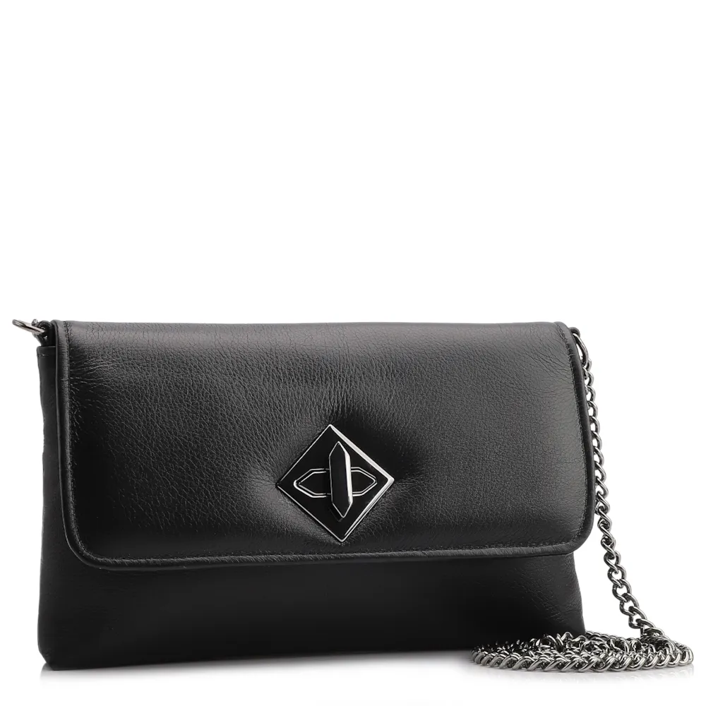  Bolsa Transversal Couro Preto - imagem 2