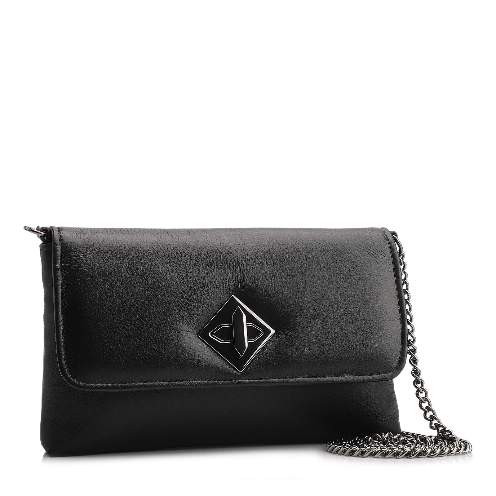Bolsa Transversal Couro Preto