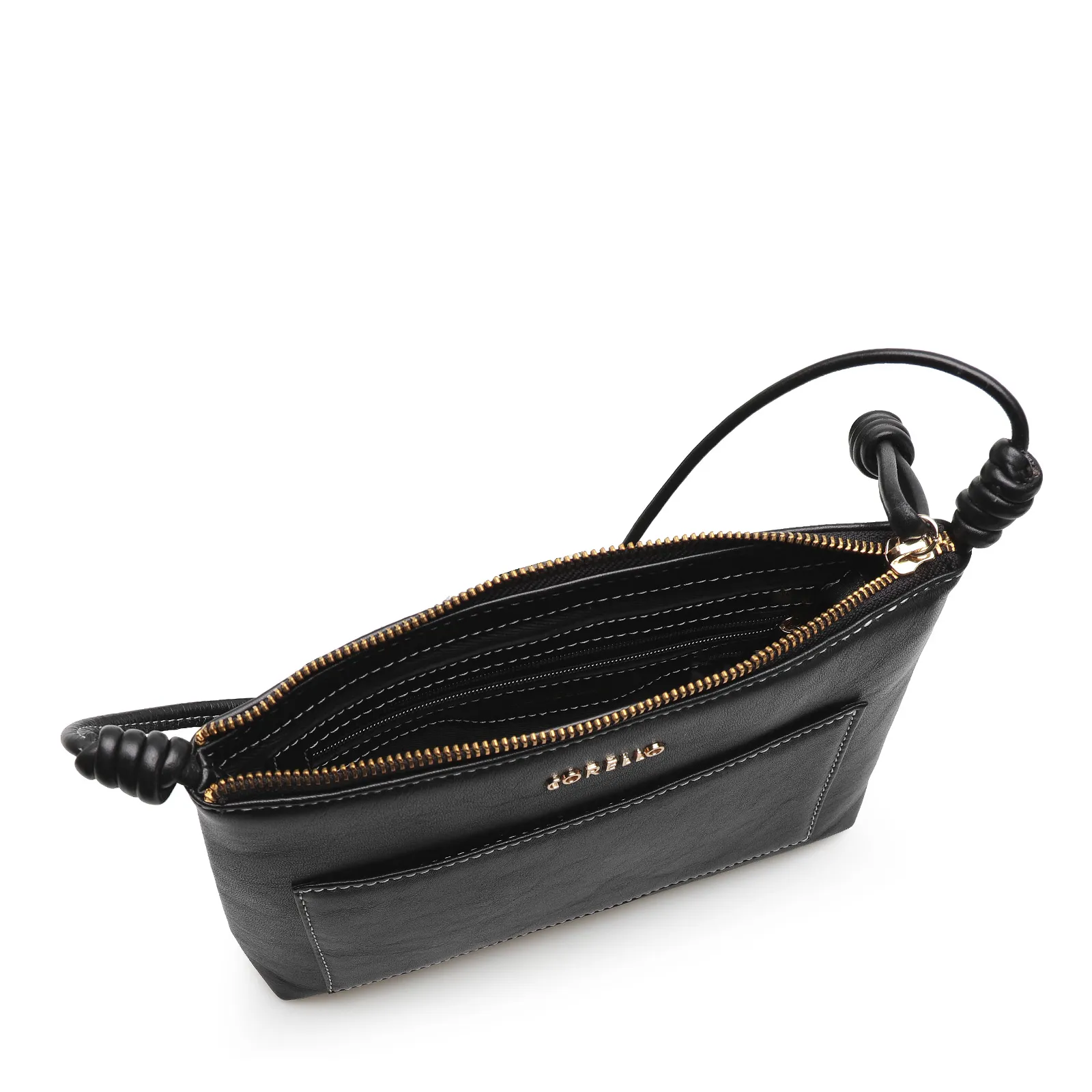 Bolsa Transversal Couro Preto