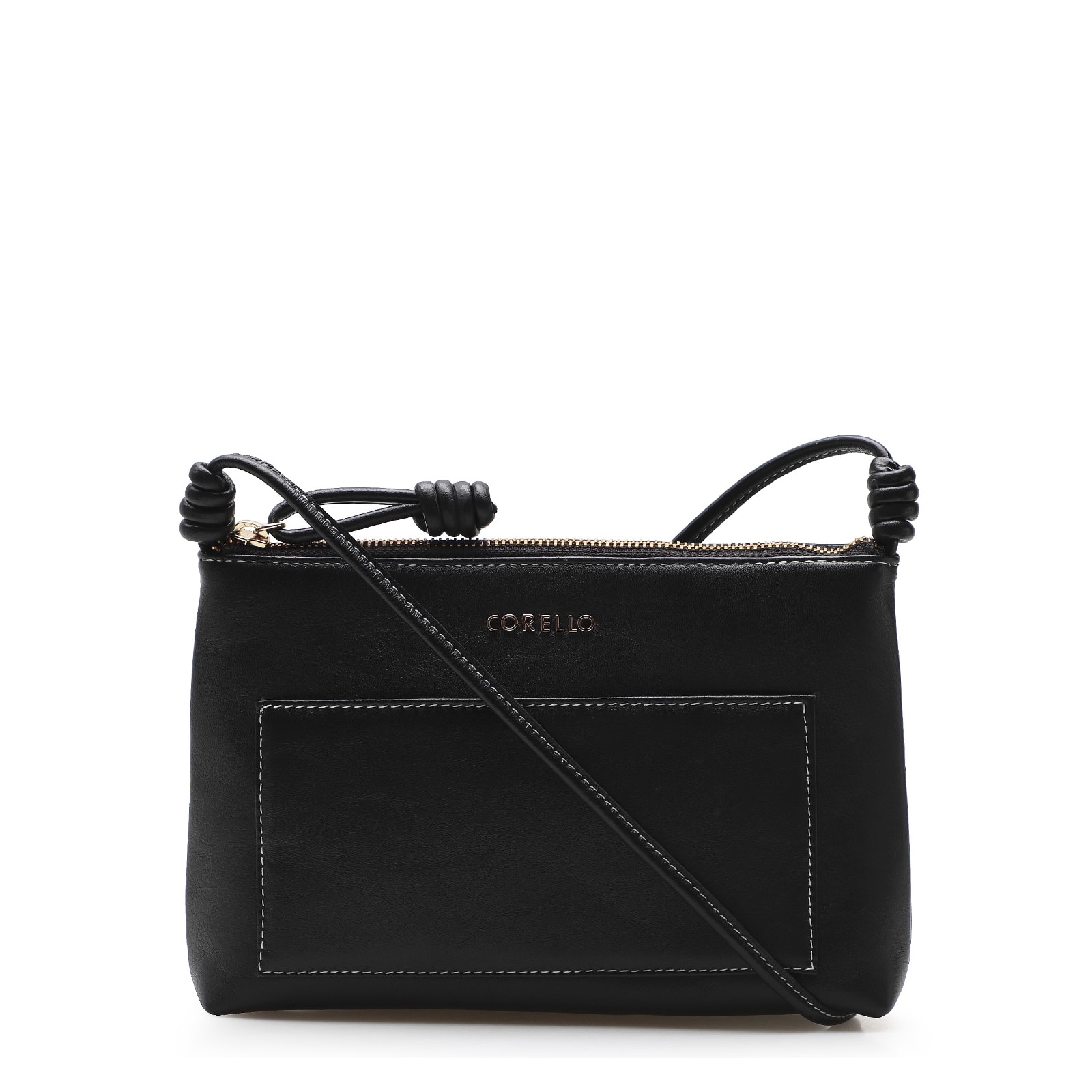 Bolsa Transversal Couro Preto