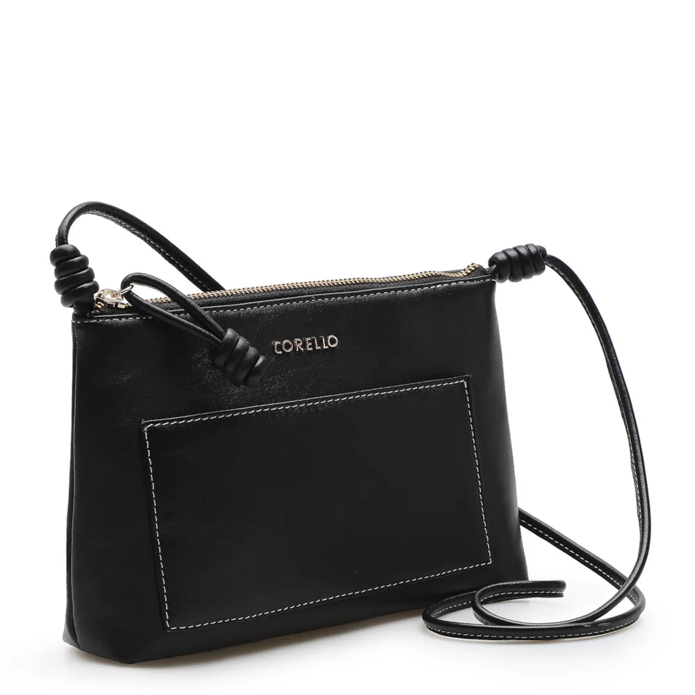 Bolsa Transversal Couro Preto - imagem 3